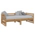 Sofá cama extraíble madera de pino marrón miel 2x(90x200)