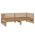 Sofá cama extraíble madera de pino marrón miel 2x(90x200)