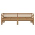 Sofá cama extraíble madera de pino marrón miel 2x(90x200)
