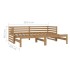 Sofá cama extraíble madera de pino marrón miel 2x(90x200)