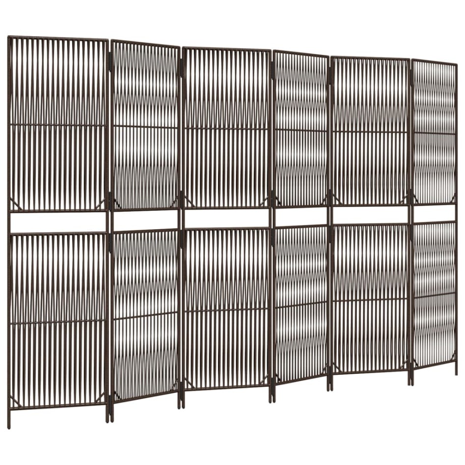 Biombo de 6 paneles ratán sintético
