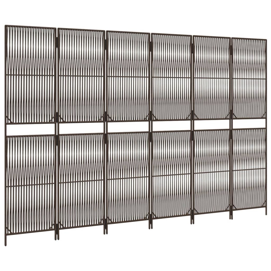 Biombo de 6 paneles ratán sintético