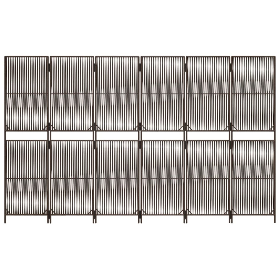 Biombo de 6 paneles ratán sintético