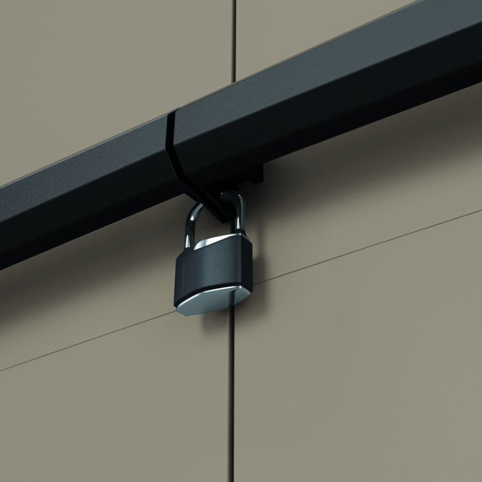 Keter Armario de almacenaje con estantes Planet gris y