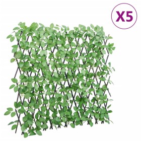 Enrejado expansible hiedra artificial verde 5 uds 180x65