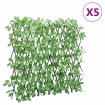 Enrejado expansible hiedra artificial verde 5 uds 180x65 cm