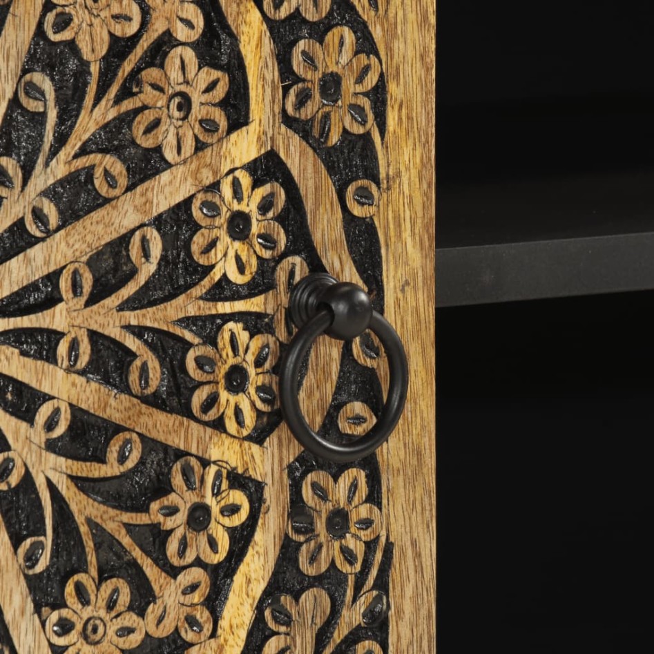 Mueble de TV madera maciza de mango 80x31x46