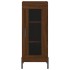 Aparador alto madera contrachapada roble marrón 34,5x34x180