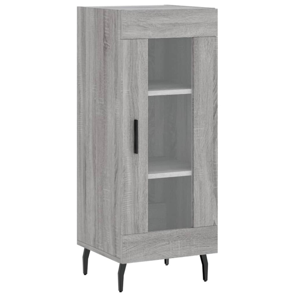 Aparador alto madera contrachapada gris Sonoma 34,5x34x180