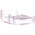 Estructura de cama cabecero cuero sintético marrón 140x200
