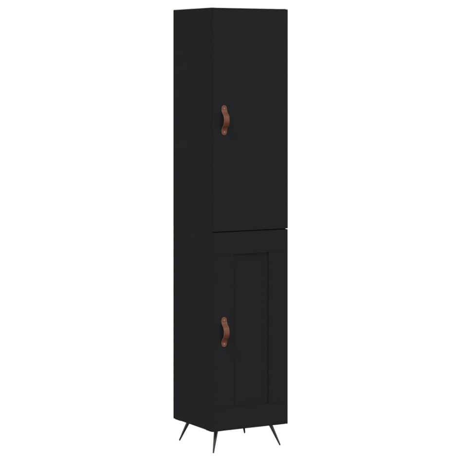 Aparador de madera contrachapada negro 34,5x34x180