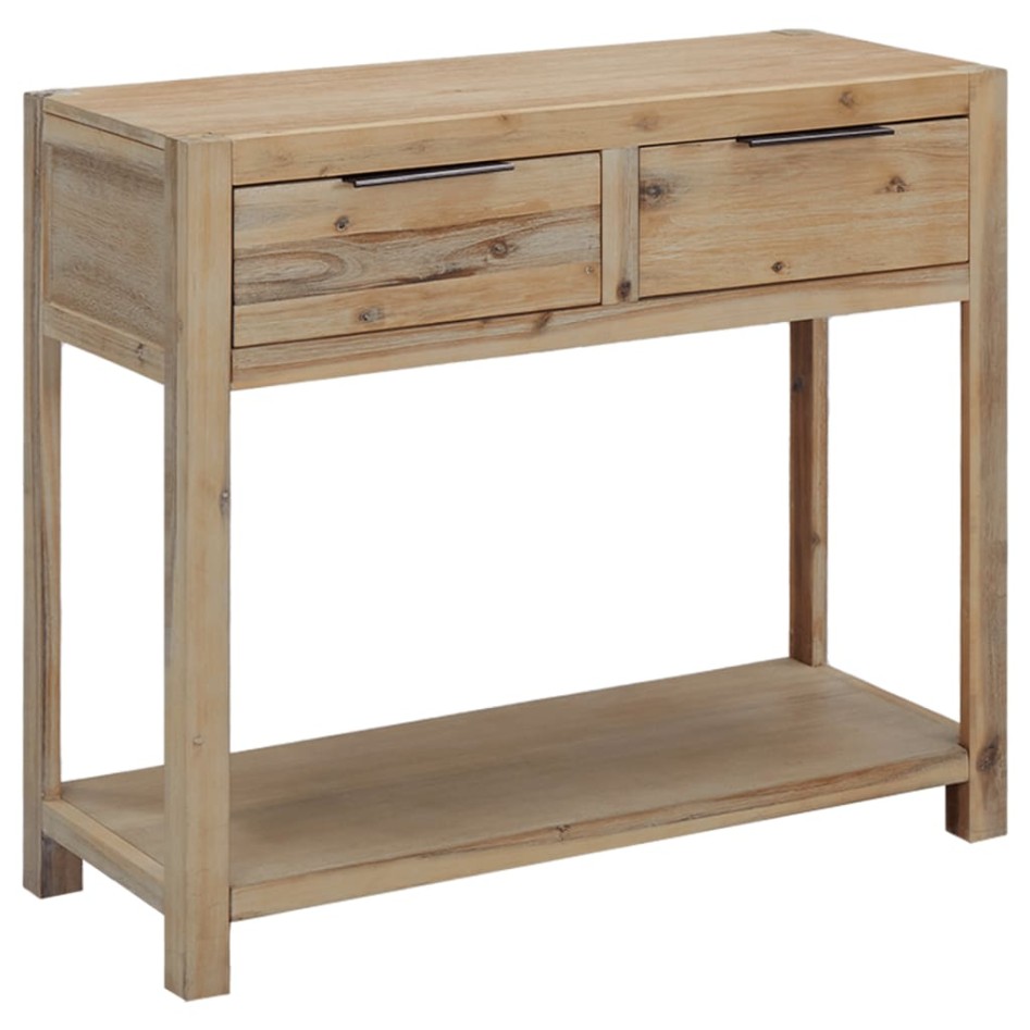 Mesa consola de madera maciza de acacia 82x33x73