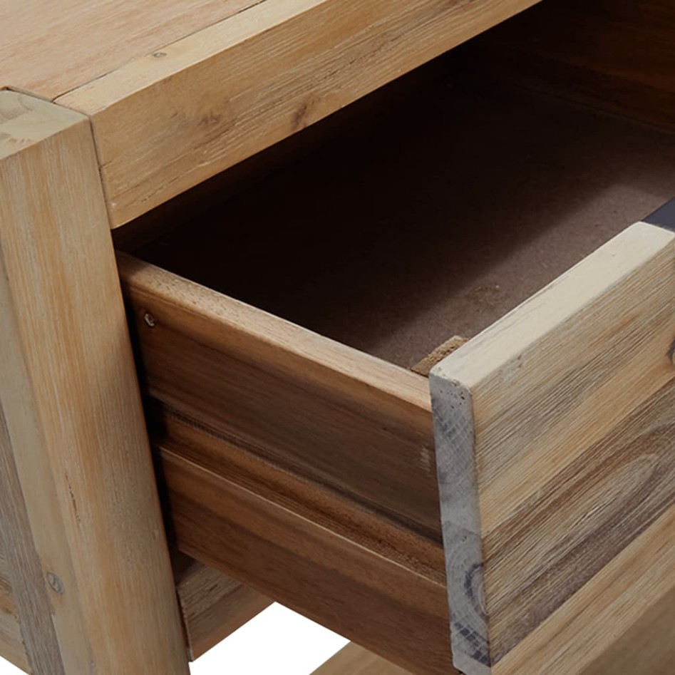 Mesa consola de madera maciza de acacia 82x33x73