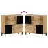 Armario auxiliar madera maciza de mango 80x33x75