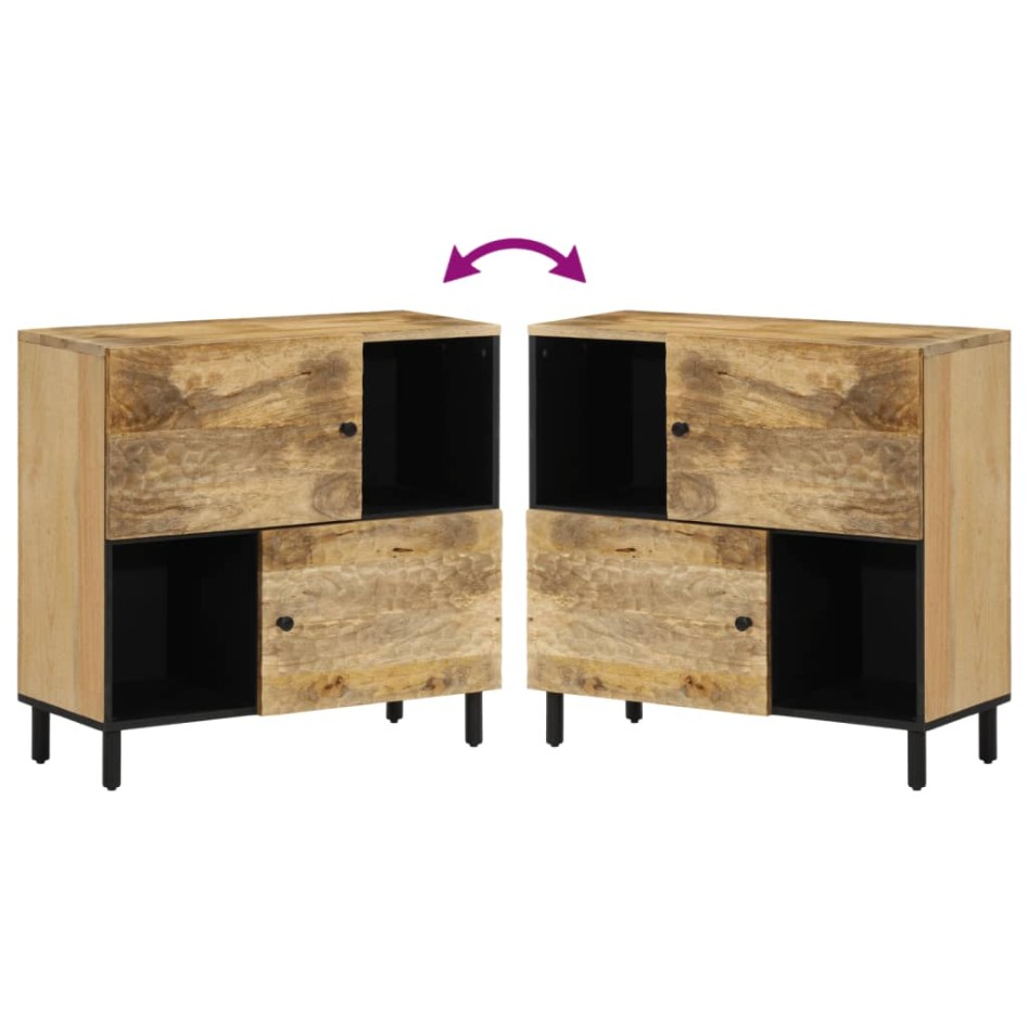 Armario auxiliar madera maciza de mango 80x33x75
