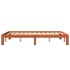 Estructura de cama madera maciza pino marrón cera 135x190