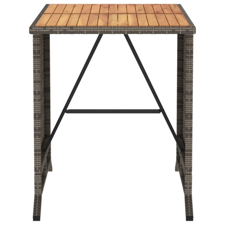 Sillas y mesita de jardín con cojines 3 piezas ratán PE