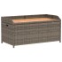 Banco con almacenaje madera acacia ratán PE gris 100x50x52