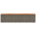 Caja de almacenaje jardín madera acacia ratán gris