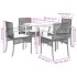 Set de muebles jardín 5 pzas con cojines ratán sintético