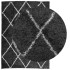 Alfombra de pelo largo moderna negro y crema 200x280