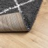 Alfombra de pelo largo moderna negro y crema 200x280
