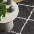 Alfombra de pelo largo moderna negro y crema 200x280