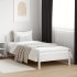 Estructura de cama con cabecero madera de pino blanco
