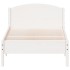 Estructura de cama con cabecero madera de pino blanco