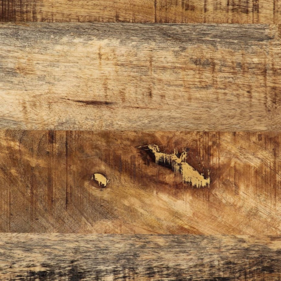 Mesas apilables 3 piezas madera de mango rugosa maciza y