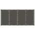 Mesa de jardín superficie de vidrio ratán PE gris 190x90x75