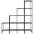 Estantería madera ingeniería y metal gris Sonoma 122x30x132