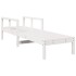 Tumbona de madera maciza de pino blanca 199,5x62x55