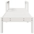Tumbona de madera maciza de pino blanca 199,5x62x55