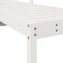 Tumbona de madera maciza de pino blanca 199,5x62x55