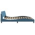 Estructura de cama con cabecero terciopelo azul 200x200