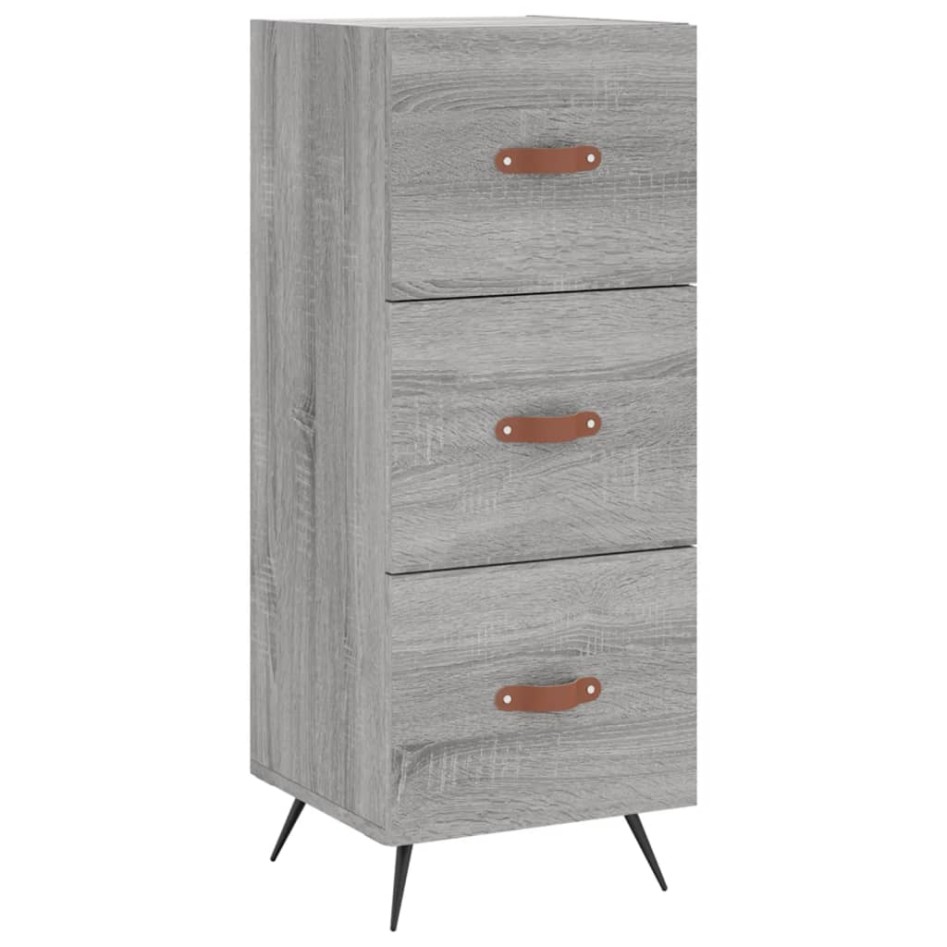 Aparador alto madera contrachapada gris Sonoma 34,5x34x180