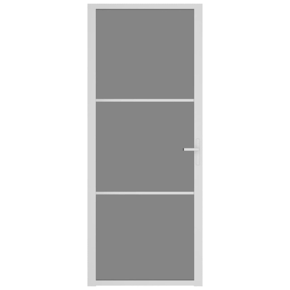 Puerta interior vidrio EGS y aluminio blanco 83x201,5