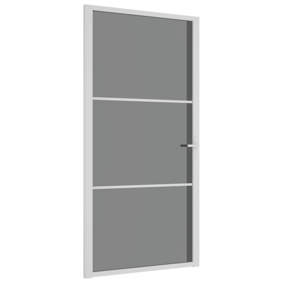 Puerta interior vidrio EGS y aluminio blanco 102,5x201,5