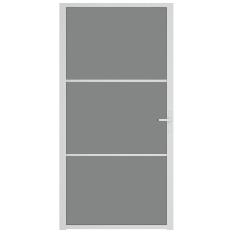 Puerta interior vidrio EGS y aluminio blanco 102,5x201,5