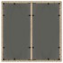 Mesa de jardín superficie de vidrio ratán PE beige 90x90x75