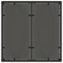 Mesa de jardín superficie de vidrio ratán PE negro 90x90x75