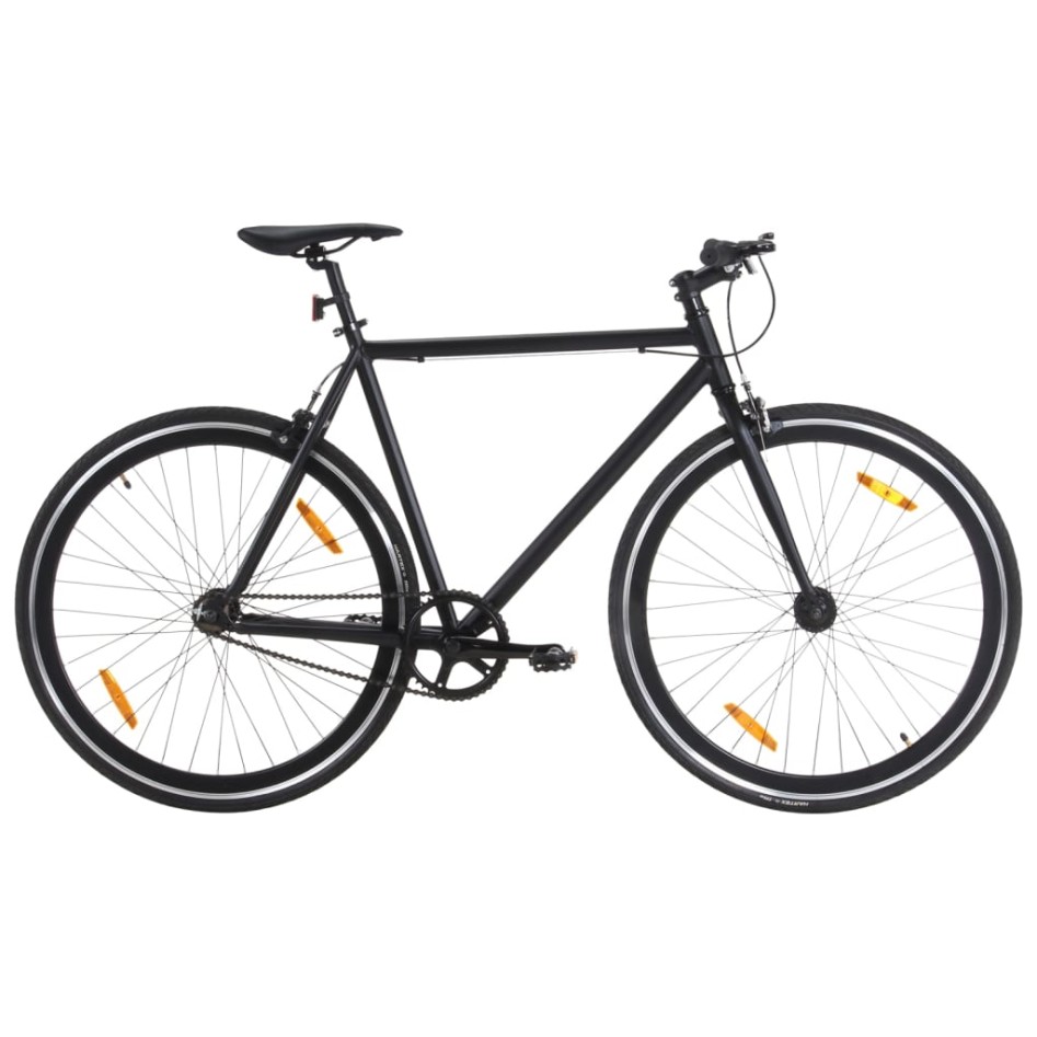 Bicicleta de piñón fijo negro 700c 55