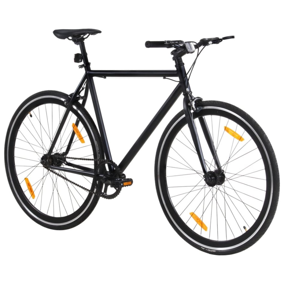 Bicicleta de piñón fijo negro 700c 55