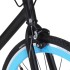 Bicicleta de piñón fijo negro y azul 700c 55