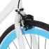 Bicicleta de piñón fijo blanco y azul 700c 55