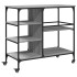 Carrito de cocina madera ingeniería gris Sonoma 100x45x89,5