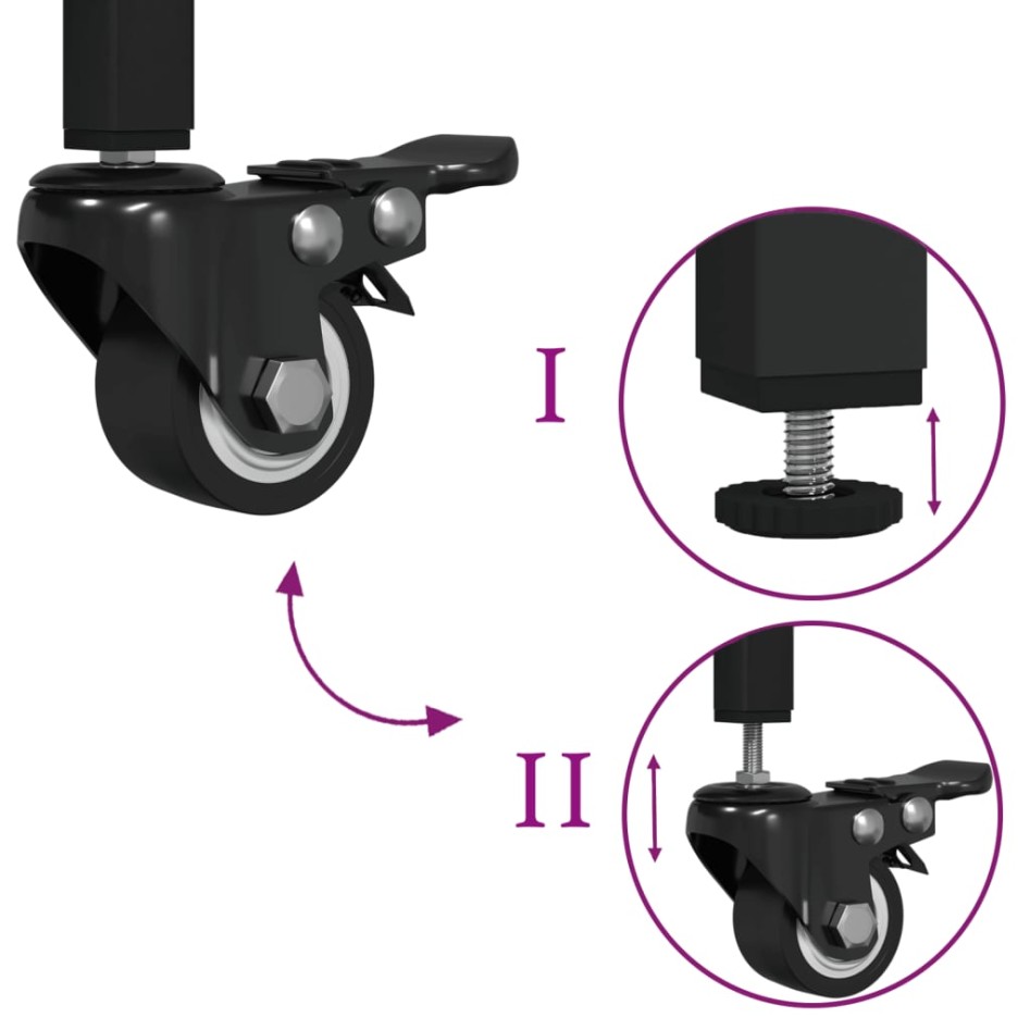 Carrito de cocina madera ingeniería gris Sonoma 100x45x89,5