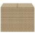 Caja de almacenaje de jardín ratán sintético beige mezcla
