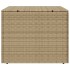 Caja de almacenaje de jardín ratán sintético beige mezcla